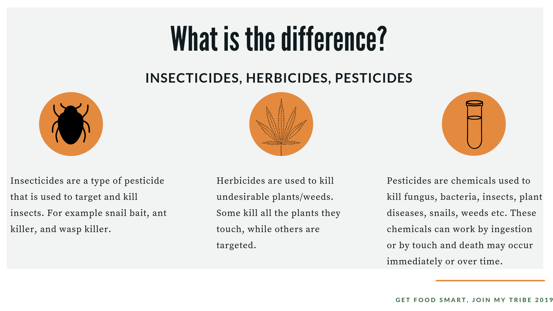 insecticides, herbicides, pesticides