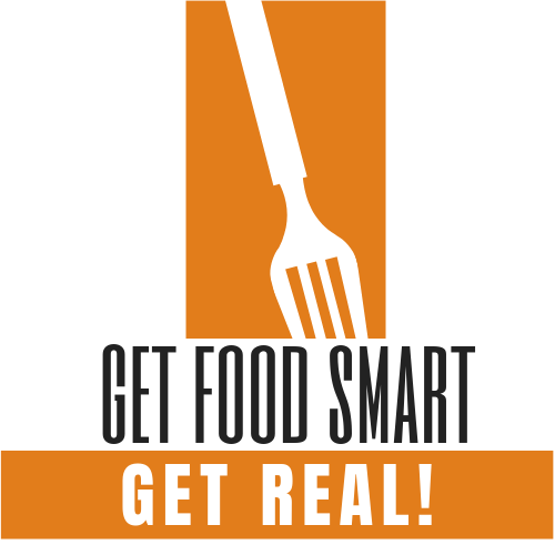 Fork with words "Get Food Smart, Get Real"!
